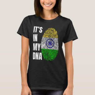 Fingerprint DNA Biometrie Indische vlag India T-shirt