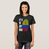 Fingerprint DNA Biometry Colombian Flag Colombia T-shirt (Voorkant volledig)