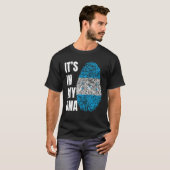 Fingerprint DNA Biometry Flag Honduras T-shirt (Voorkant volledig)