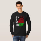 Fingerprint DNA Biometry Flag Malawi   T-shirt (Voorkant volledig)