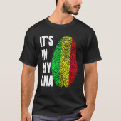 Fingerprint DNA Biometry Flag Mali T-shirt (Voorkant)