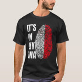 Fingerprint DNA Biometry Flag Malta T-shirt (Voorkant)