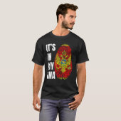 Fingerprint DNA Biometry Flag Montenegro T-shirt (Voorkant volledig)