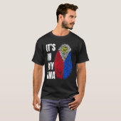 Fingerprint DNA Biometry Flag Philippines T-shirt (Voorkant volledig)