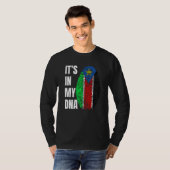 Fingerprint DNA Biometry Flag South Sudan T-shirt (Voorkant volledig)