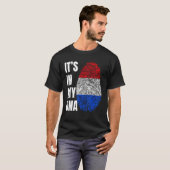 Fingerprint DNA Biometry Holland Flag Netherlands T-shirt (Voorkant volledig)
