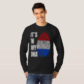 Fingerprint DNA Biometry Holland Flag Netherlands T-shirt (Voorkant volledig)