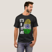 Fingerprint DNA Biometry Indian Flag India T-shirt (Voorkant volledig)