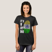 Fingerprint DNA Biometry Indian Flag India T-shirt (Voorkant volledig)
