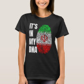 Fingerprint DNA Biometry Iranian Flag Iran T-shirt (Voorkant)