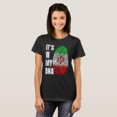 Fingerprint DNA Biometry Iranian Flag Iran T-shirt (Voorkant volledig)
