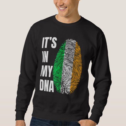 Fingerprint DNA Biometry Irish Flag Ireland Trui (Voorkant)
