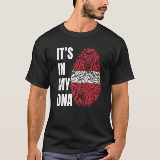 Fingerprint DNA Biometry Latvia Flag   T-shirt (Voorkant)
