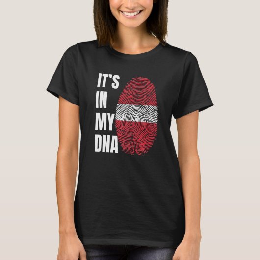 Fingerprint DNA Biometry Latvia Flag   T-shirt (Voorkant)