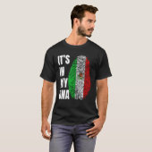 Fingerprint DNA Biometry Mexican Flag Mexico T-shirt (Voorkant volledig)