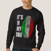 Fingerprint DNA Biometry Mexican Flag Mexico Trui (Voorkant)