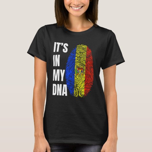 Fingerprint DNA Biometry Moldova Flag Moldova T-shirt (Voorkant)