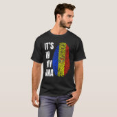 Fingerprint DNA Biometry Moldova Flag Moldova T-shirt (Voorkant volledig)
