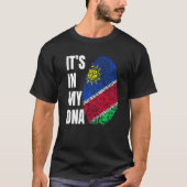 Fingerprint DNA Biometry Namibia Flag T-shirt (Voorkant)