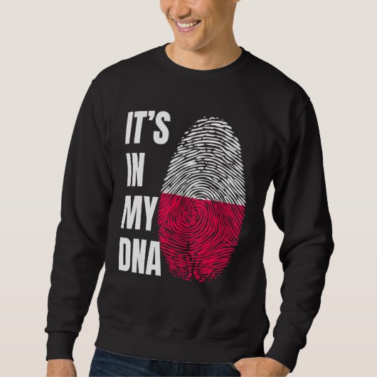 Fingerprint DNA Biometry Polish Flag Poland Trui (Voorkant)