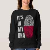 Fingerprint DNA Biometry Polish Flag Poland Trui (Voorkant)