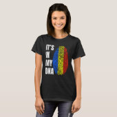 Fingerprint DNA Biometry Romanian Flag Romania T-shirt (Voorkant volledig)