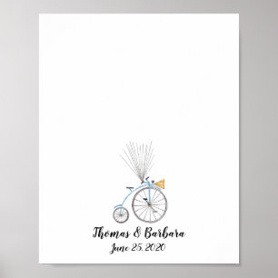 Fingerprint Guest Book voor waterverf-fietsenverf Poster