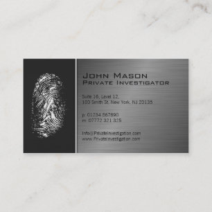 Fingerprint Private Investigator Visitekaartje