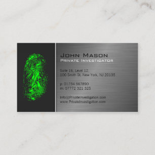 Fingerprint Private Investigator Visitekaartje