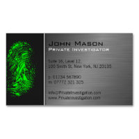 Fingerprint Private Investigator Visitekaartje
