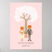 Fingerprint Signature Tree (Blush) Poster (Voorkant)