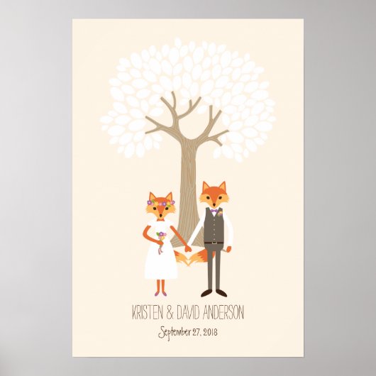 Fingerprint Signature Tree (Ivory) Poster (Voorkant)