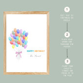 Fingerprint  teacher appreaciation Birthday Poster