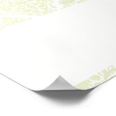 Fingerprint Tree C met Damaskgroen - 24"x24" Poster (Hoek)