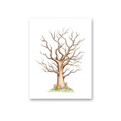 Fingerprint Tree Gastenboek zonder hart Perfect Poster