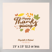 Fingerprint Tree Wreath ThanksGiving Budget Poster (Voorkant)