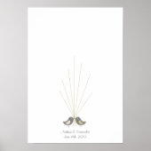 Fingerprint Wedding Guestbook | TORTELDUIFJES Poster (Voorkant)