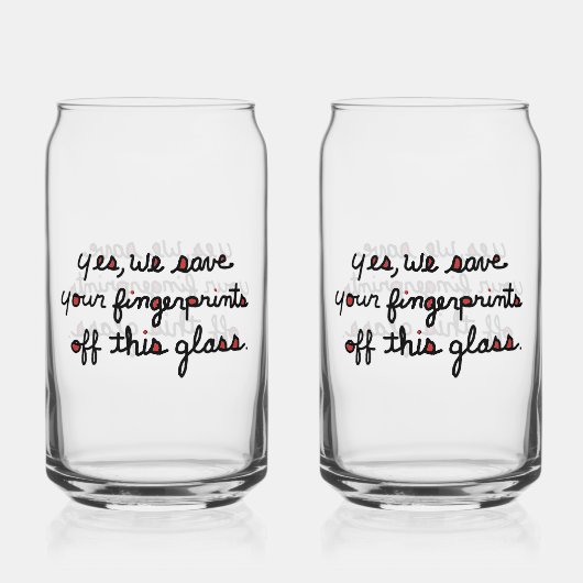 Fingerprints Glass Blikvorm Glas (Voorkant)