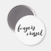 Fingers Crossed Typografie Magneet (Voorkant / Achterkant)