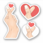 Fingers Finger Heart Scrap Book Sticker (Voorkant)