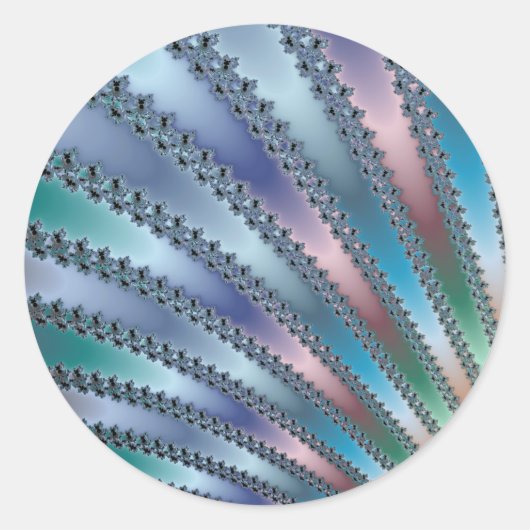 Fingers Fractal Art Ronde Sticker (Voorkant)