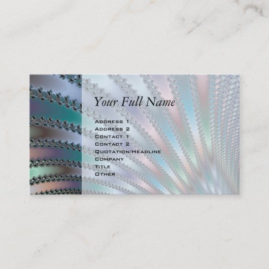 Fingers Fractal Art Visitekaartje (Voorkant)