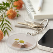 Fingertip Daisy – Esthetische Bloem Acryl Sleutelhanger (Voorkant Rechts)