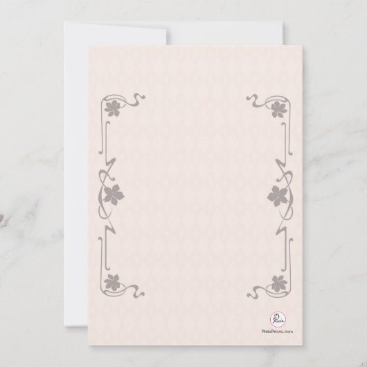 Finial Cross Religieuze Uitnodiging (Achterkant)