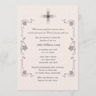 Finial Cross Religieuze Uitnodiging