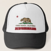 finice strand california staatsvlag trucker pet (Voorkant)