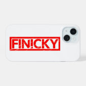 Finicky Stamp iPhone 15 Case (Achterkant horizontaal)