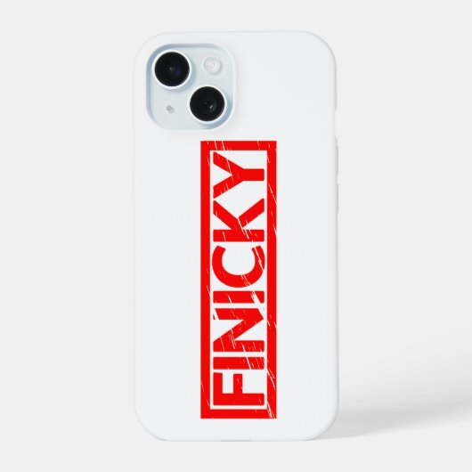 Finicky Stamp iPhone 15 Case (Achterkant)