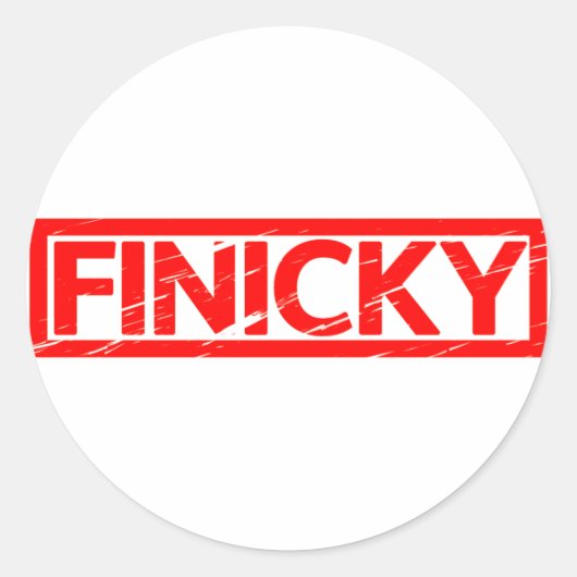 Finicky Stamp Ronde Sticker (Voorkant)