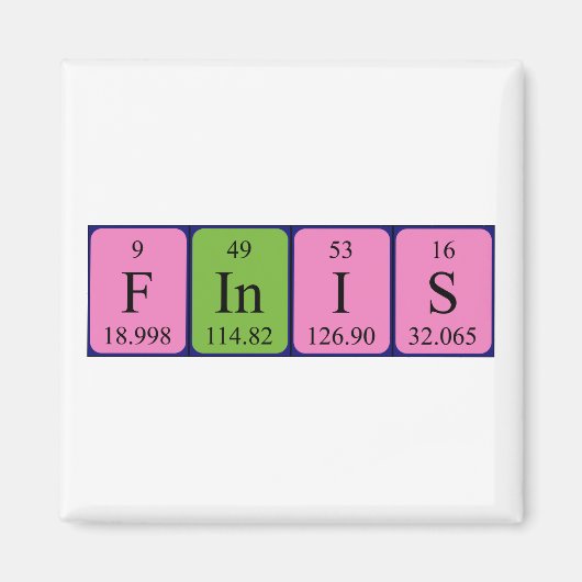 Finis periodieke tabelnaam magneet (Voorkant)